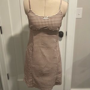 Brown Gingham Dress